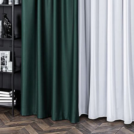 Firany Gładkie Woal Lejący Firana Firanka Lekka Biała Z Taśmą sz.270x280