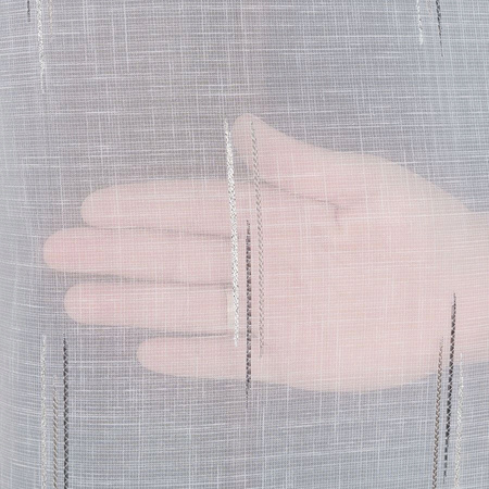 Firany Z Taśmą Marszczącą Firana Do Salonu Biała Szary Srebrny sz.120x270