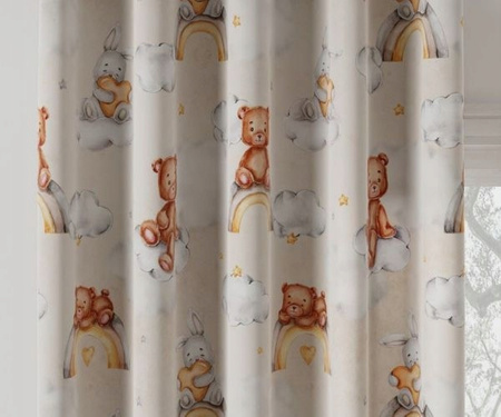 Zasłona sz 300x120 Pokój Dziecka Misie Z Taśmą