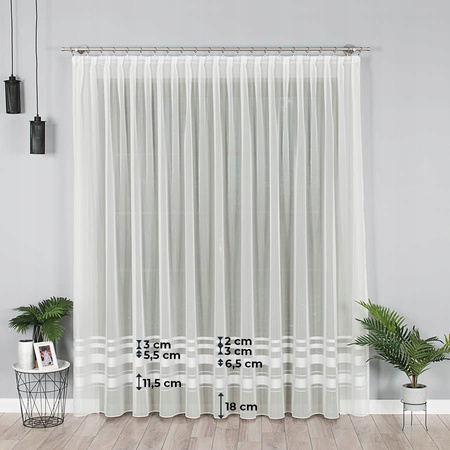 Firany Gotowe Kremowa Na Taśmie Jakość sz.230x130