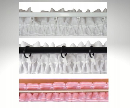 Firany Z Taśmą Marszczącą Firana Do Salonu Biała Szary Srebrny sz.240x260