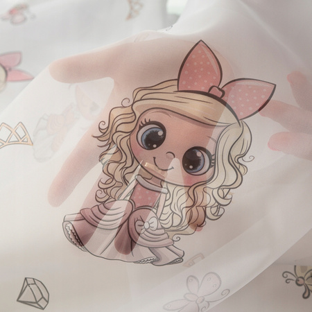 Firana Gotowa Dziecięca Woal Lalka Taśma sz590x155