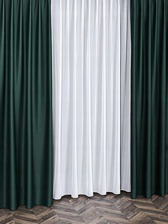 Firany Gładkie Woal Lejący Firana Firanka Lekka Biała Z Taśmą sz.270x280