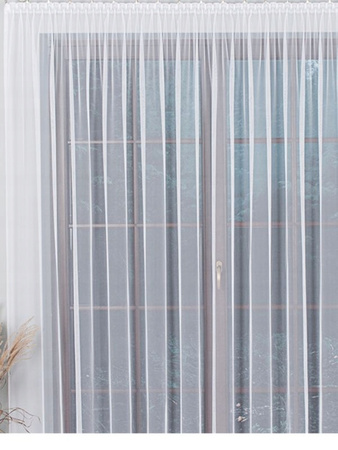 Firana Biała Z Taśmą Grecki Tiul Lekka sz.600x290