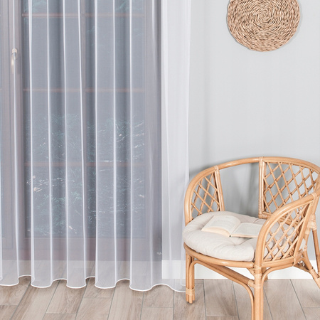 Firana Biała Z Taśmą Grecki Tiul Lekka sz.600x290