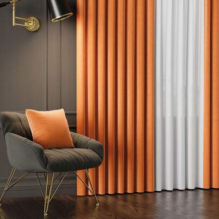 Zasłona Z Taśmą Wave Velvet Gama Kolorów sz170x220