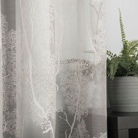 Firana Szara Żakardowa Ozdobna Z Taśmą sz.320x240