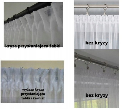 Firana Sable Na Woalu Kremowa Na Taśmie sz.400x260