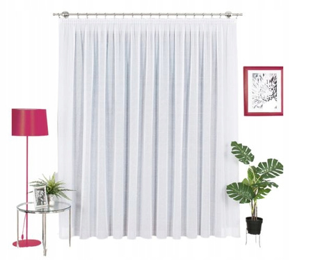 Firana Sable Na Woalu Biała Na Taśmie sz.320x140