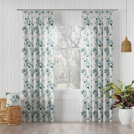 Zasłona sz 120x240 Kwiat Róża Z Taśmą Marszczącą