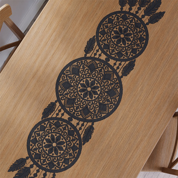 Bieżnik Żakardow Łapacz Snów Czarny sz.36/dł.140cm