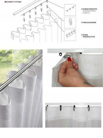 Zasłona Z Taśmą Wave Velvet Gama Kolorów sz240x260