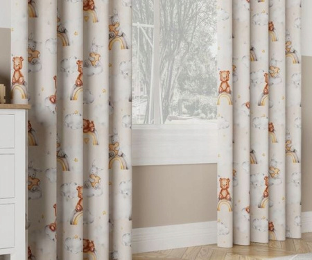 Zasłona sz 300x120 Pokój Dziecka Misie Z Taśmą
