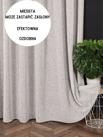 Firana Typu Bukle Firany Boucle Jak Zasłony Mięsiste Szara z Taśmą s400x290