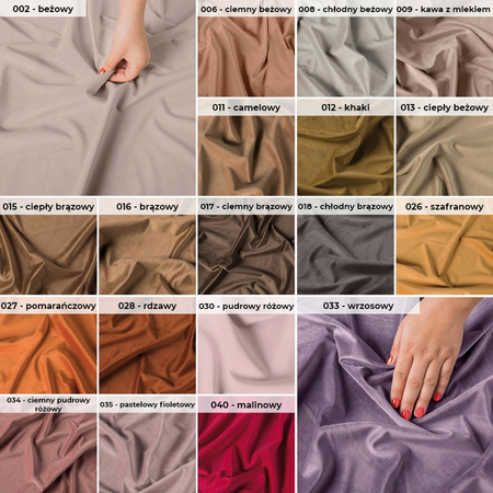 Zasłona Na Taśmie Velvet Gama Kolorów sz.230x210