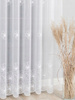 Firana Mało Podatna na Zagniecenia Z Etaminy Haftowana z Taśmą szer.240x260