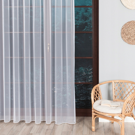 Firana Biała Z Taśmą Grecki Tiul Lekka sz.600x290