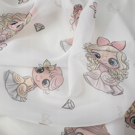 Firana Gotowa Dziecięca Woal Lalka Taśma sz320x155