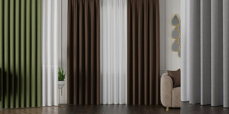 Zasłony Półzaciemniające Zasłona Dwustronna Struktura Z Taśmą Hit sz240x170