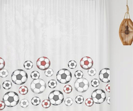 Firana Gotowa Dziecięc Woal Piłka Taśma sz440x155