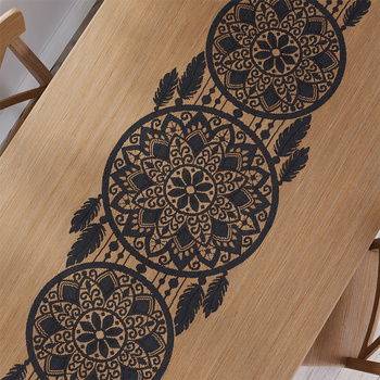 Bieżnik Żakardowy Czarny łapacz Snów sz. 44/dł 244