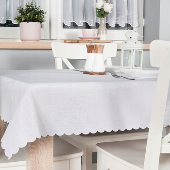 Obrus Wodoodporny Biały Gładki Jakość Styl 140/240