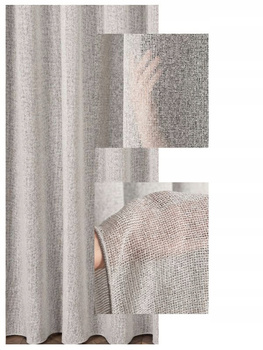 Firana Typu Bukle Firany Boucle Jak Zasłony Mięsiste Szara z Taśmą s400x290