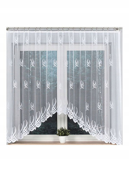 Firanka Do Kuchni Salonu Firana Żakardowa Gotowa Na Żabki sz.300/160 biała