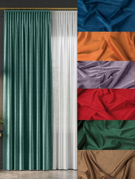 Zasłona Na Taśmie Velvet Gama Kolorów sz.130x270