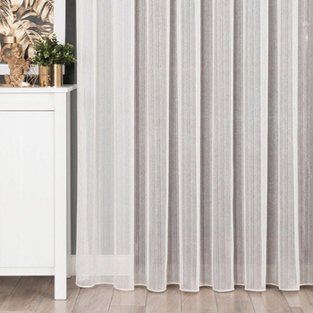 Firany Na Żabki Z Taśmą Firana Siatka Biała Ze Złotym Błysk Styl sz340x290