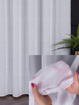 Firana Biała Batyst Szykowna Na Taśmie sz.380x190